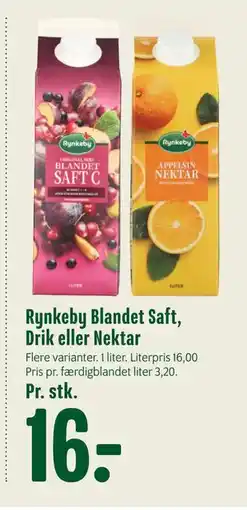 Min Købmand Rynkeby Blandet Saft, Drik eller Nektar, DKK 16 tilbud