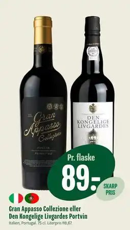 Min Købmand Gran Appasso Collezione eller Den Kongelige Livgardes Portvin, DKK 89 tilbud