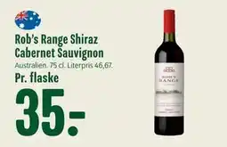 Min Købmand Rob’s Range Shiraz Cabernet Sauvignon, DKK 35 tilbud