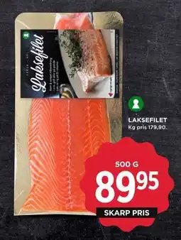 MENY LAKSEFILET, DKK 89.95 tilbud