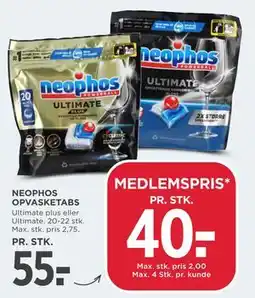 MENY NEOPHOS OPVASKETABS, DKK 55, App-pris tilbud