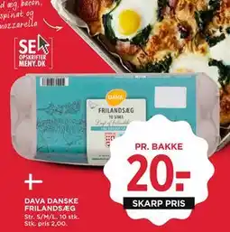 MENY DAVA DANSKE FRILANDSÆG, DKK 20 tilbud