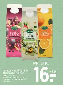 MENY RYNKEBY BLANDET SAFT, DRIK ELLER NEKTAR, DKK 16 tilbud