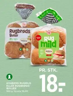 MENY KOHBERG RUGMILD ELLER RUGBRØDSBOLLER, DKK 18 tilbud