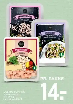 MENY GESTUS TOPPING, DKK 14 tilbud