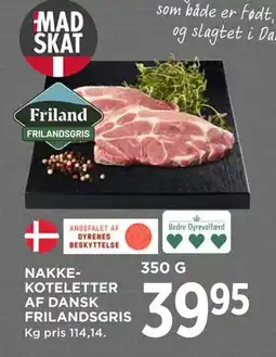 MENY NAKKEKOTELETTER AF DANSK FRILANDSGRIS, DKK 39.95 tilbud