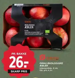 MENY OMHU ØKOLOGISKE ÆBLER, DKK 26 tilbud