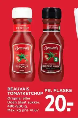 MENY BEAUVAIS TOMATKETCHUP, DKK 20 tilbud