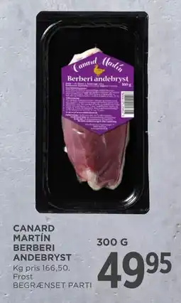 MENY CANARD MARTÍN BERBERI ANDEBRYST, DKK 49.95 tilbud