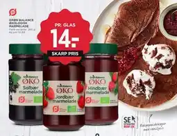 MENY GRØN BALANCE ØKOLOGISK MARMELADE, DKK 14 tilbud