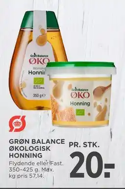 MENY GRØN BALANCE ØKOLOGISK HONNING, DKK 20 tilbud