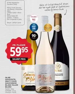 MENY IN ME APPASSITE, MISTY COVE SAUVIGNON BLANC ELLER BLUSH, DKK 59.95 tilbud