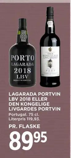 MENY LAGARADA PORTVIN LBV 2018 ELLER DEN KONGELIGE LIVGARDES PORTVIN, DKK 89.95 tilbud