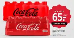MENY COCA-COLA ELLER COCA-COLA ZERO, DKK 65 tilbud