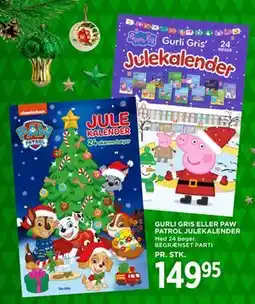MENY GURLI GRIS ELLER PAW PATROL JULEKALENDER, DKK 149.95 tilbud