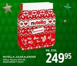 MENY NUTELLA JULEKALENDER, DKK 249.95 tilbud