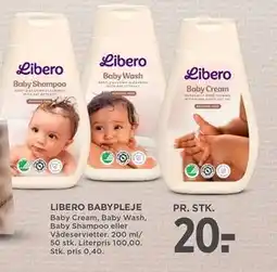 MENY LIBERO BABYPLEJE, DKK 20 tilbud