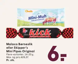 SPAR Malaco Børneslik eller Skipper's Mini Pipes Original tilbud