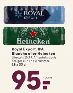 SPAR Royal Export, IPA, Blanche eller Heineken tilbud