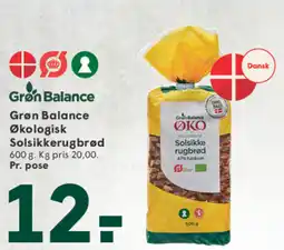 SPAR Grøn Balance Økologisk Solsikkerugbrød tilbud