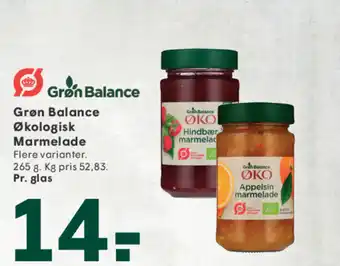 SPAR Grøn Balance Økologisk Marmelade tilbud