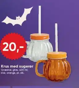 BigDollar Krus med sugerør tilbud