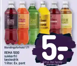 REMA 1000 REMA 1000 sukkerfri læskedrik Ex. pant tilbud