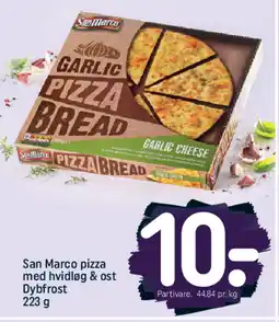REMA 1000 San Marco pizza med hvidløg & ost Dybfrost tilbud