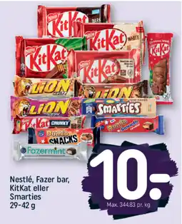 REMA 1000 Nestlé, Fazer bar, KitKat eller Smarties tilbud