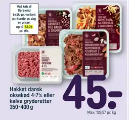 REMA 1000 Hakket dansk oksekød 4-7% eller kalve gryderetter tilbud