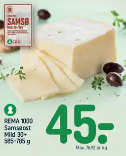 REMA 1000 REMA 1000 Samsøost Mild 30+ tilbud