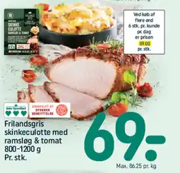 REMA 1000 Frilandsgris skinkeculotte med ramsløg & tomat Pr. stk. tilbud