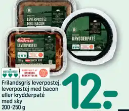 REMA 1000 Frilandsgris leverpostej, leverpostej med bacon eller krydderpaté med sky tilbud