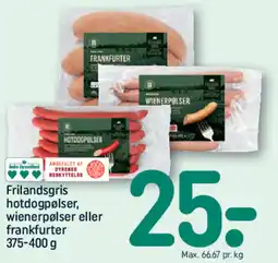 REMA 1000 Frilandsgris hotdogpølser, wienerpølser eller frankfurter tilbud