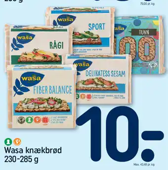 REMA 1000 Wasa knækbrød tilbud