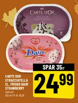 Løvbjerg Carte D'Or stracciatella el. frisko daim strawberry tilbud