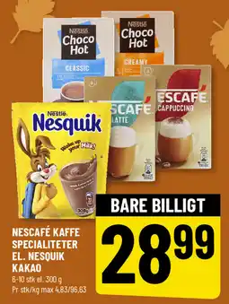 Løvbjerg Nescafé kaffe specialiteter el. Nesquik tilbud