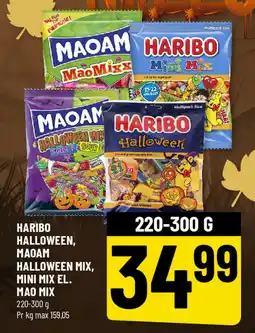 Løvbjerg HARIBO Halloween, maoam halloween mix, mini mix el. mao mix tilbud