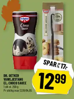 Løvbjerg Dr. Oetker vaniljestang el. choco sauce tilbud