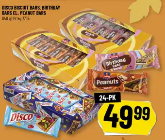Løvbjerg Disco Biscuit bars, birthday bars el. peanut bars tilbud