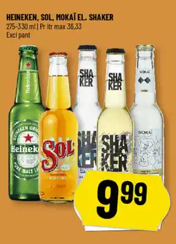 Løvbjerg Heineken, Sol, Mokaï el. Shaker tilbud