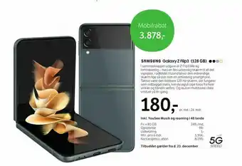 YouSee SAMSUNG Galaxy 1 Flip3 (128 GB) tilbud