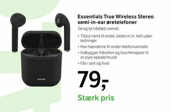 Essentials True Wireless Stereo semi-in-ear øretelefoner