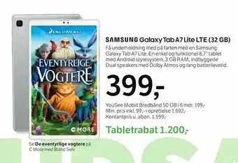 YouSee Samsung Galaxy Tab A7 Lite (32 GB) tilbud