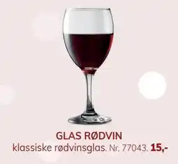 Daells Bolighus GLAS RØDVIN klassiske rødvinsglas, DKK 15 tilbud