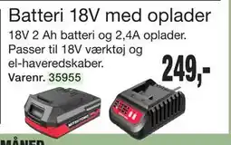 Harald Nyborg Batteri 18V med oplader, DKK 249 tilbud