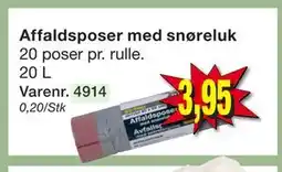 Harald Nyborg Affaldsposer med snøreluk, DKK 3.95 tilbud