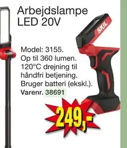 Harald Nyborg Arbejdslampe LED 20V, DKK 249 tilbud