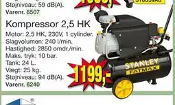 Harald Nyborg Kompressor 2,5 HK, DKK 1199 tilbud