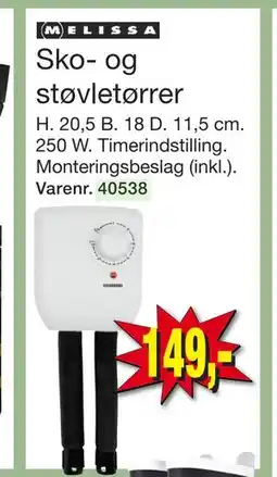Harald Nyborg Sko- og støvletørrer, DKK 149 tilbud
